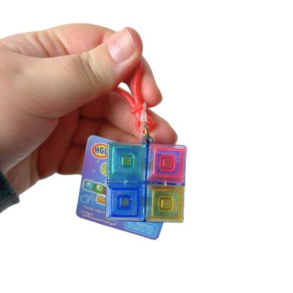 Glitter Clicker Fidget Keychain