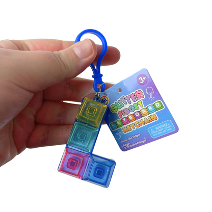 Glitter Clicker Fidget Keychain