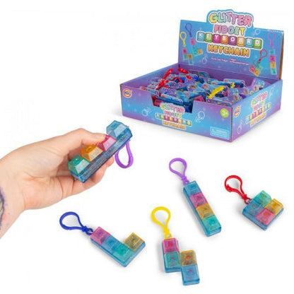 Glitter Clicker Fidget Keychain