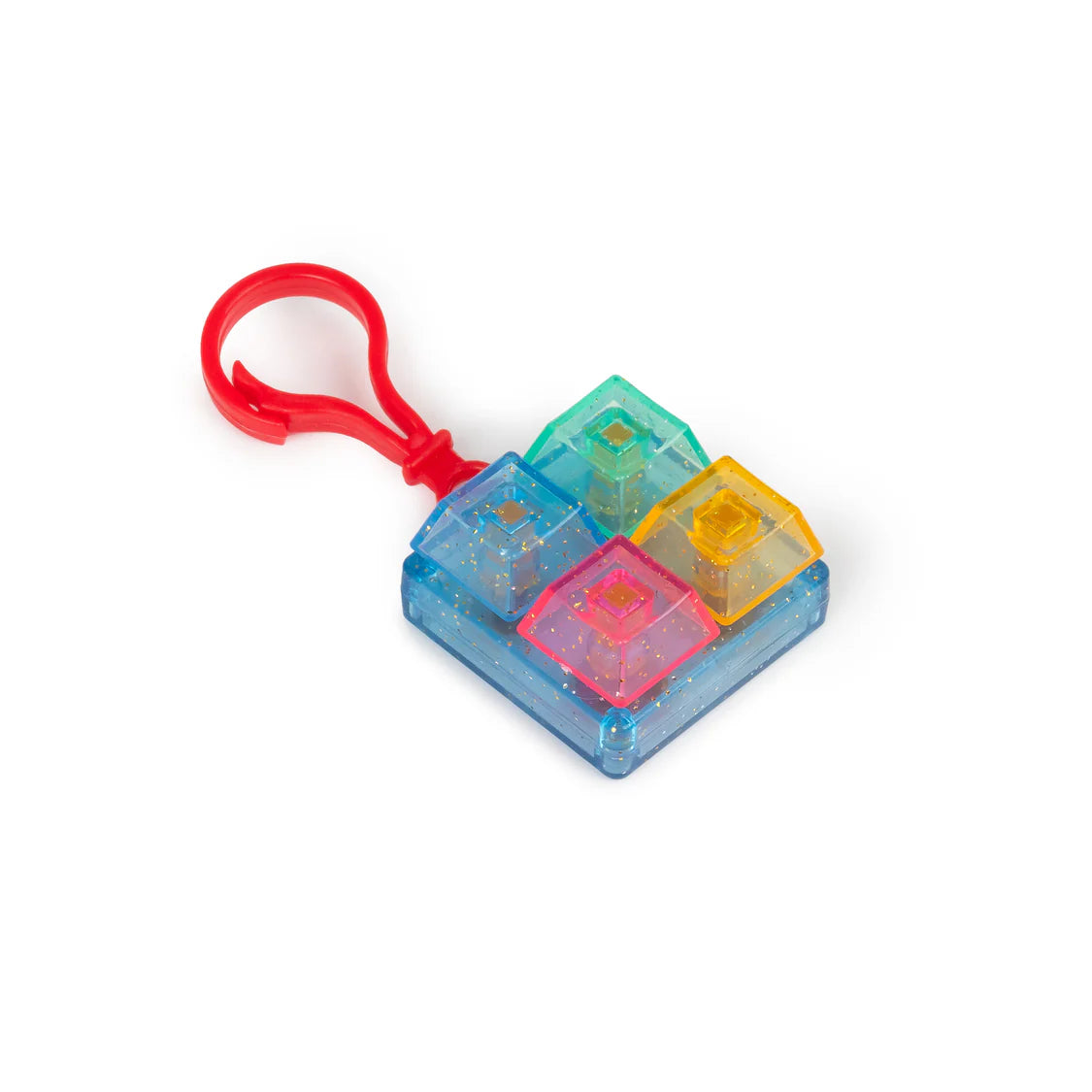 Glitter Clicker Fidget Keychain